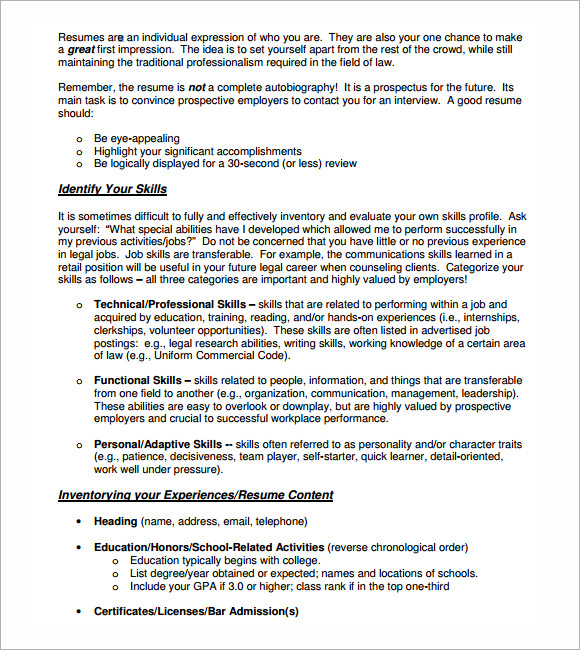 Law school resume district attorney