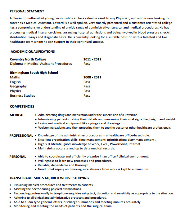 FREE 6 Medical Assistant Resume Templates In PDF