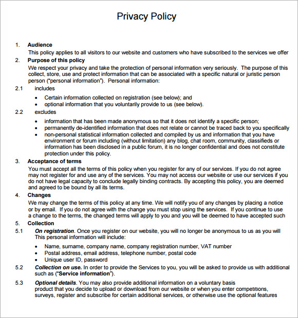 Printable Notice Of Privacy Practices Template - Free Templates Printable