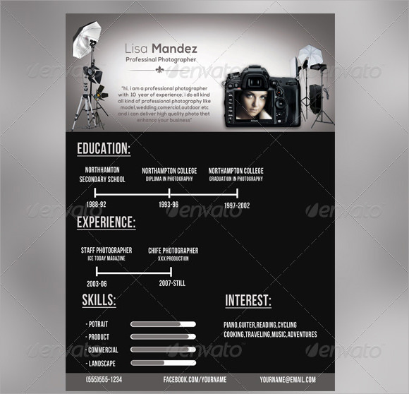 photographer cv cover letter sample