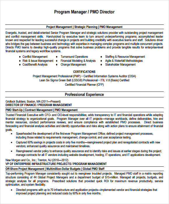 free-7-project-manager-resume-templates-in-samples-in-pdf