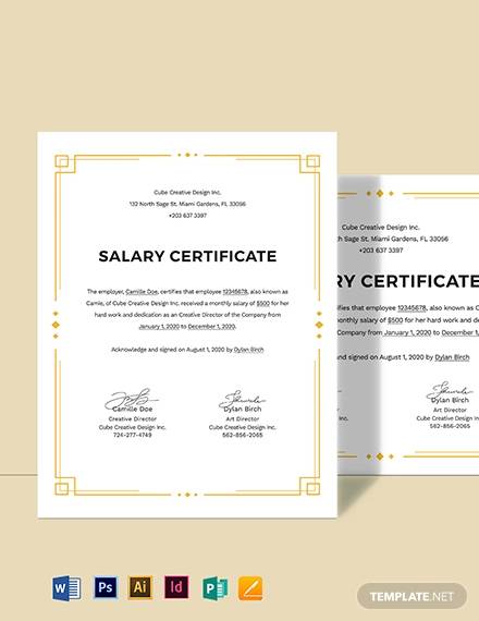 Free 22 Sample Salary Certificate Templates In Ai Ind vrogue co