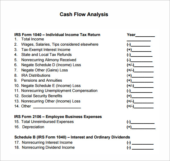 simple cash flow statement