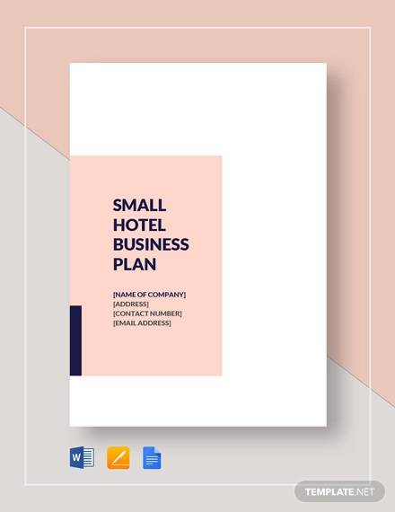 small boutique hotel business plan