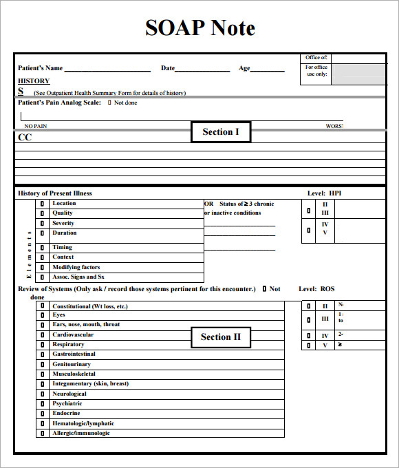 FREE 8+ Sample Soap Note Templates in MS Word PDF
