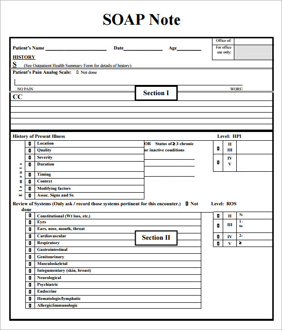 FREE 8  Sample Soap Note Templates in MS Word PDF