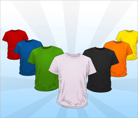 Free 6 T Shirt Samples In Psd Eps