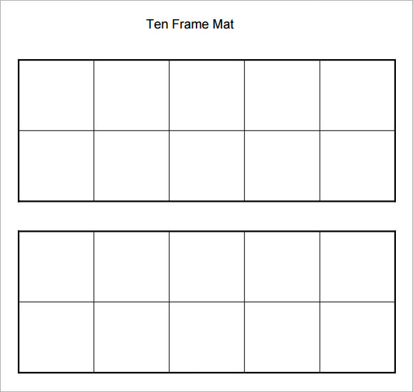 Free 5 Ten Frame Samples In Pdf