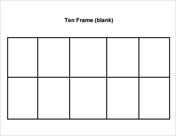 ten frame template printable