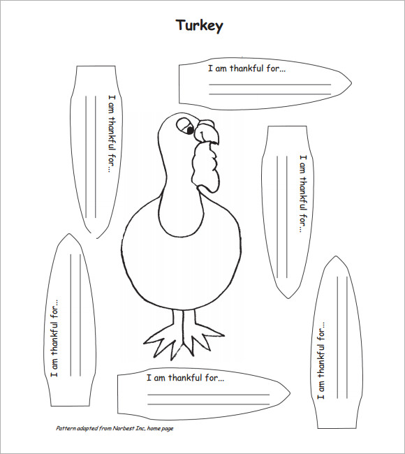 thankful turkey template