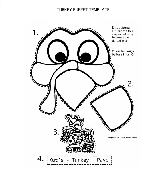 Turkey Beak And Gobbler Template