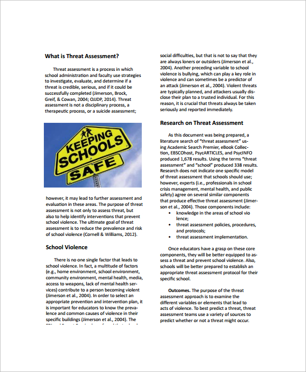 threat assessment policies procedures guidelines