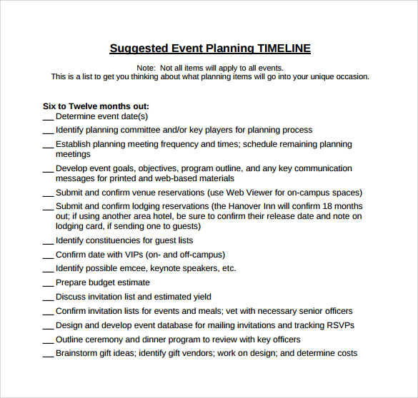 event planning timeline to download