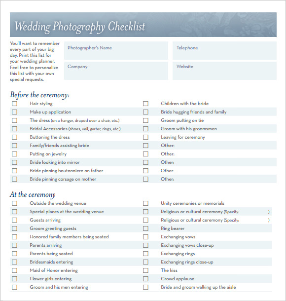 wedding photography checklist template1