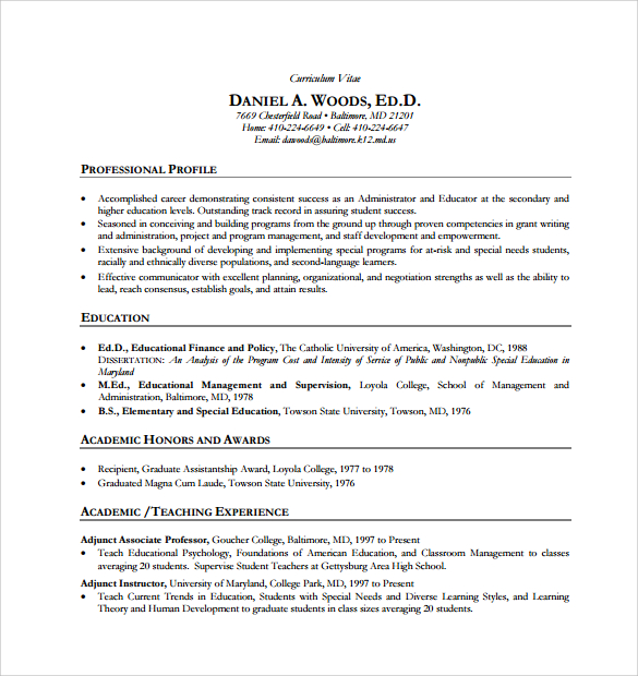 general professional resume template