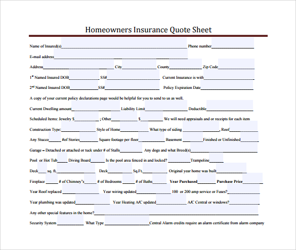 FREE 10 Sample Quote Sheet Templates In PDF