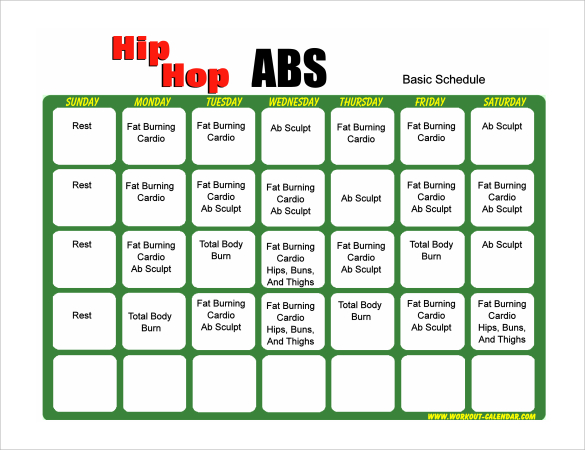 FREE 9 Workout Calendar Templates In Google Docs Google Sheets 