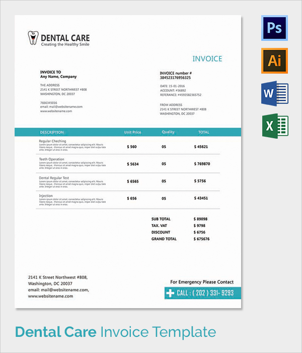 20 free medical receipt bill templates word pdf fake dentist note