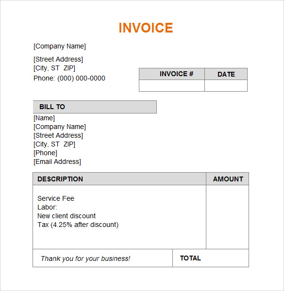 basic invoice template