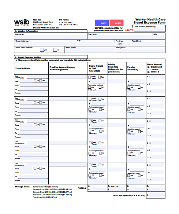 printable taxi receipt