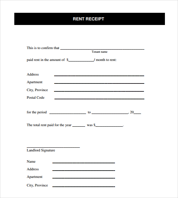 free 8 rent receipt templates in google docs google