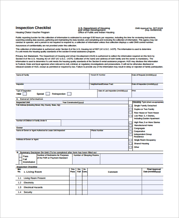 Home Electrical Inspection Templates