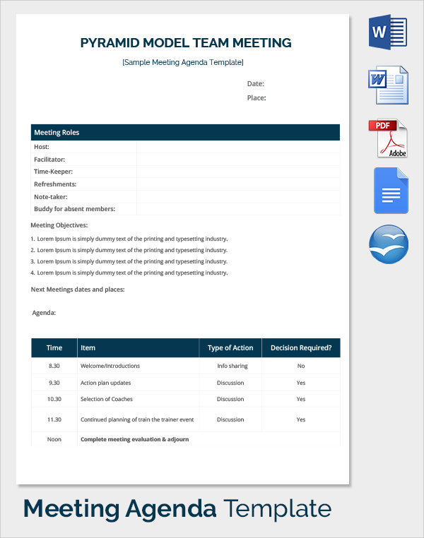 FREE 13 Sales Meeting Agenda Templates In PDF WORD