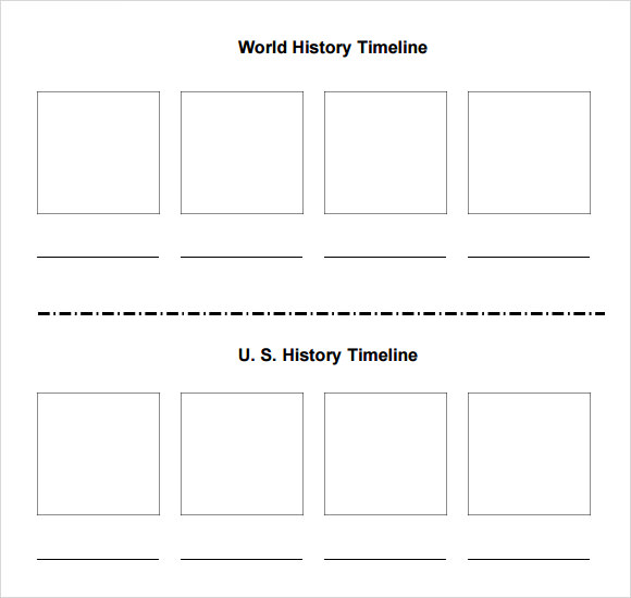 blank horizontal history timeline template for kids