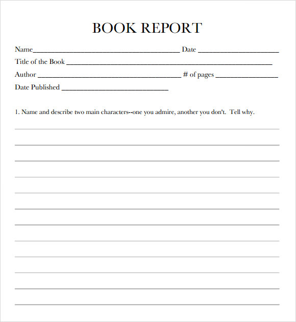 FREE 9 Book Report Templates In Google Docs MS Word Apple Pages PDF