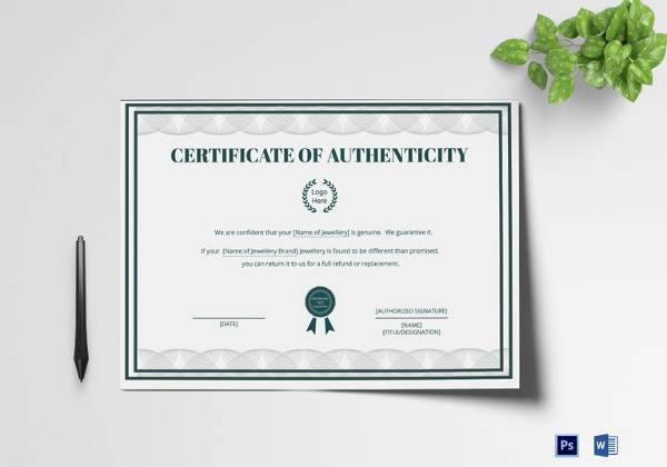 16+ Certificate of Authenticity Samples | Sample Templates