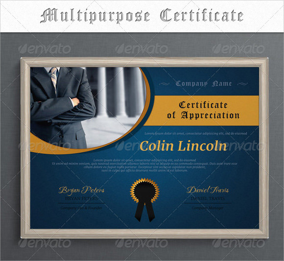 business certificate templates