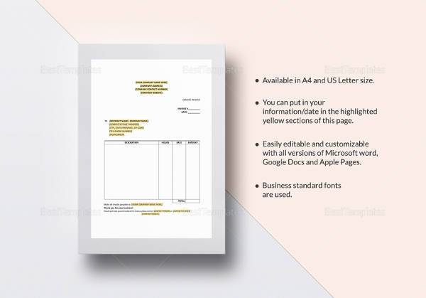 business services invoice template2