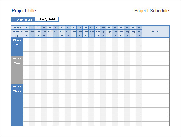 Excel Timeline Template serat