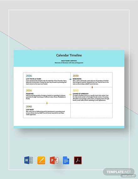 calendar timeline template