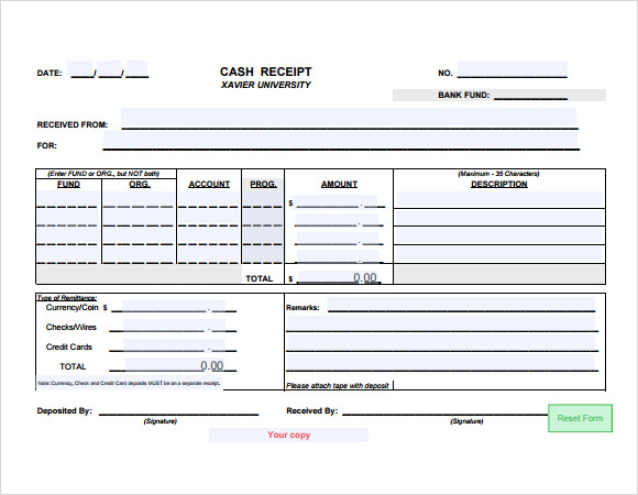 FREE 10+ Simple Receipt Templates in Google Docs | Google Sheets ...