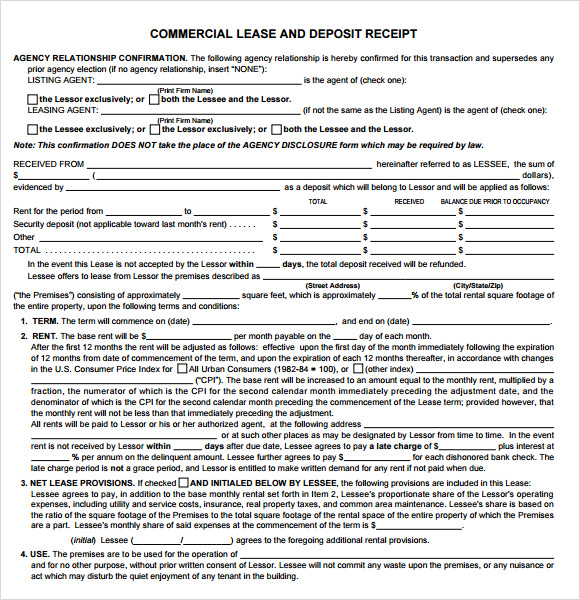 FREE 9 Printable Receipt Templates In Free Samples