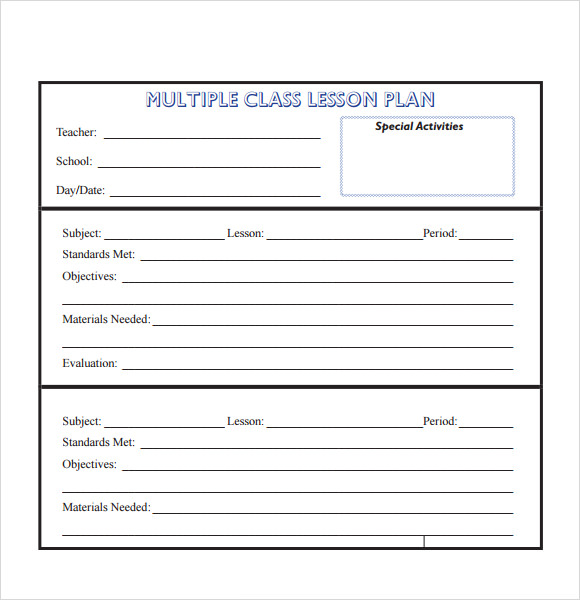 Teaching Planning Template from images.sampletemplates.com
