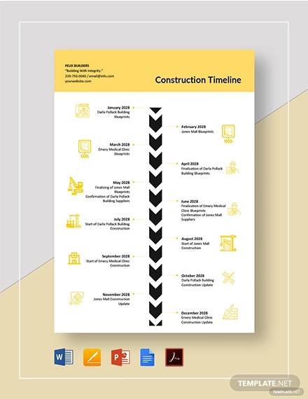 construction timeline template