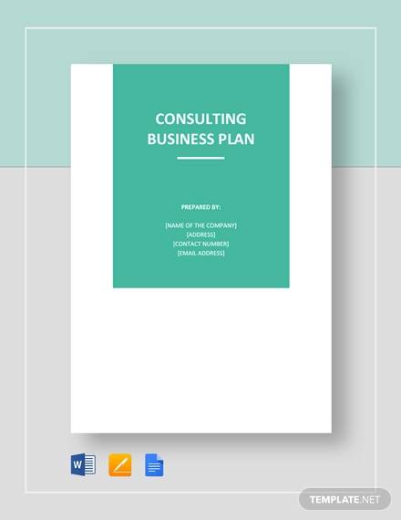 consulting business plan template