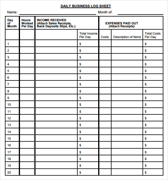 free-printable-blank-log-sheet-templates