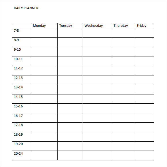 Daily Planner Template PDF