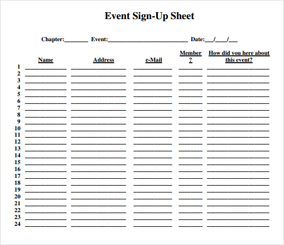 Google Docs Potluck Template Master Template