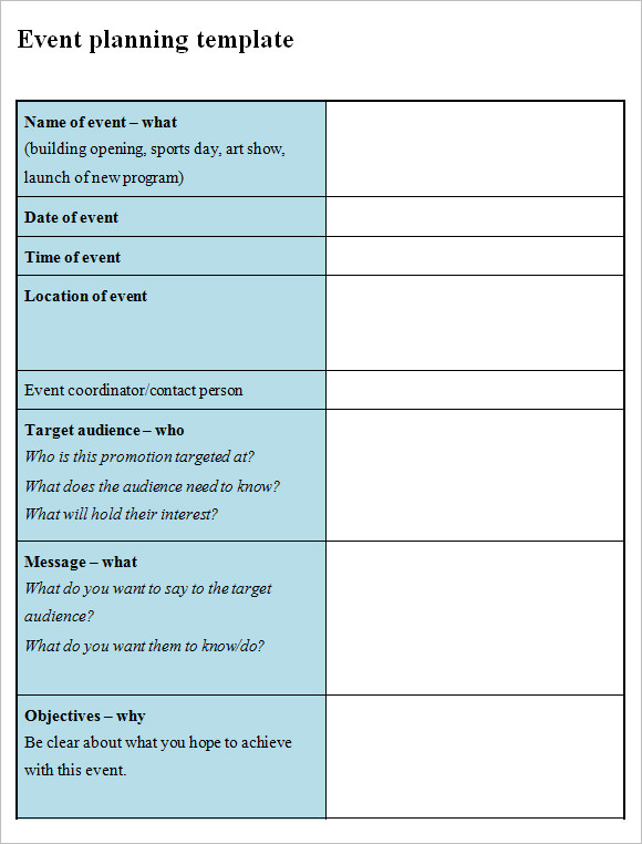 sport event management plan template