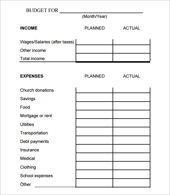 household budget template google sheets