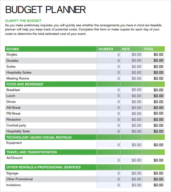 budget planning template