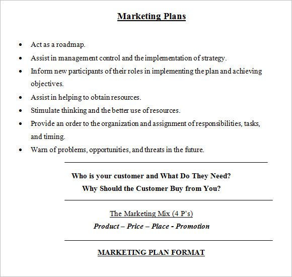 marketing plan pro format