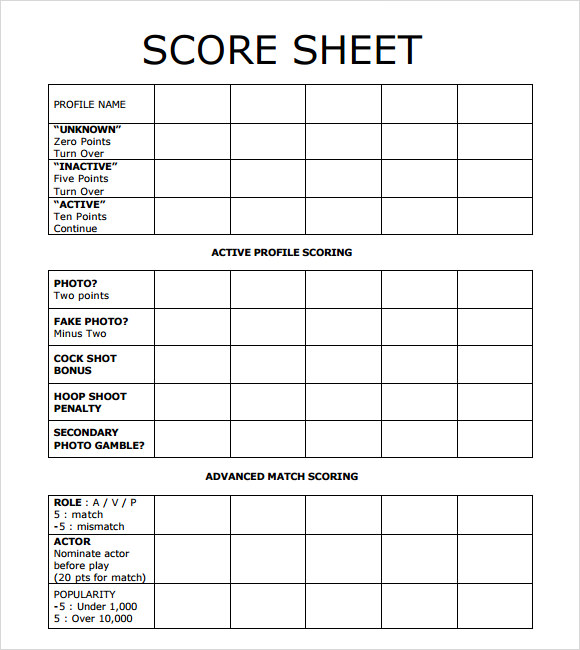 free yahtzee score sheet template