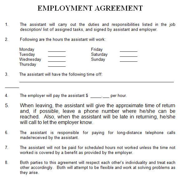 10 Free Employment Agreement Templates Word Excel Templates Bank2home