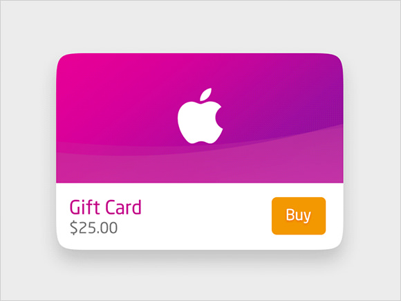 gift card size template