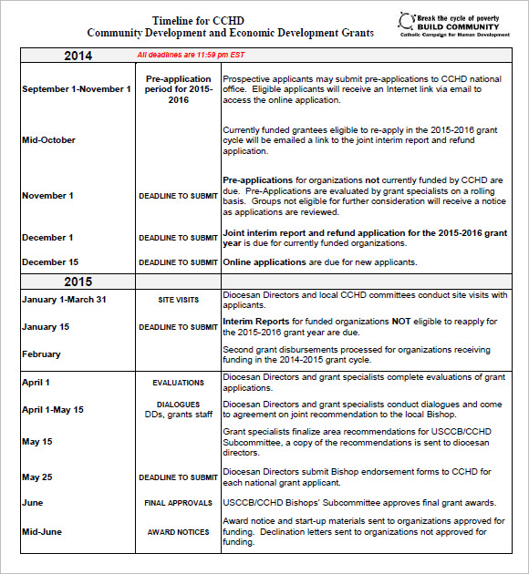 FREE 10  Calendar Timeline Templates in Google Docs MS Word Pages